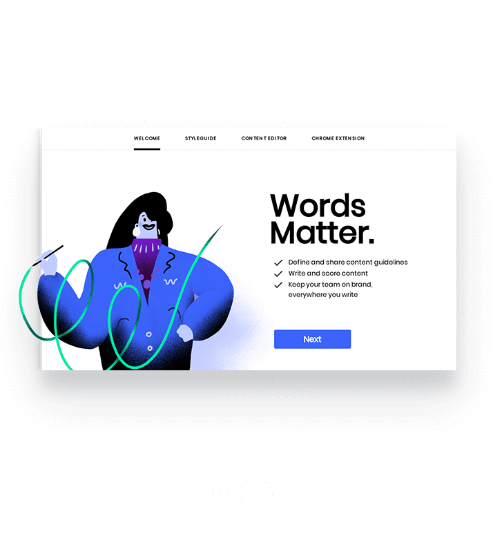 Writer modal created within Appcues