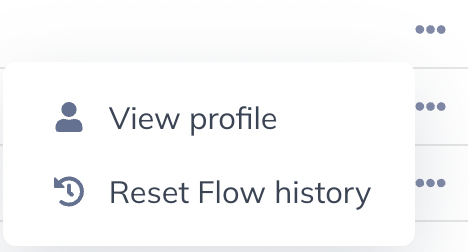 reset flow history